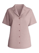 Femme - Chemise à manches courtes avec boutons en 100% coton de couleur Marron, Unicolore, de la série Favourites Tiles de CALIDA