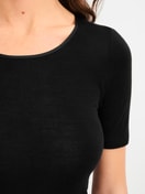 Women model is wearing  made of Wool in Black, Unicoloured from the True Confidence series by CALIDA, Detail