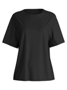 Women - Shirt short sleeve made of Modal in Black, Unicoloured, from the Favourites Layering series by CALIDA