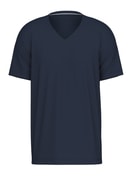 Kurzarm-Shirt, V-Neck dark sapphire