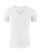 T-Shirt mit V-Neck weiss