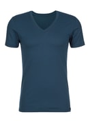 T-Shirt mit V-Neck saragossa blue