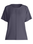 Femme - T-shirt à manches courtes en Modal de couleur Bleu, Unicolore, de la série Natural Loungewear de CALIDA