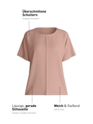 Femme - T-shirt à manches courtes en Modal de couleur Marron, Unicolore, de la série Natural Loungewear de CALIDA