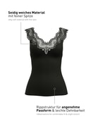 Femme - Débardeur en Modal de couleur Noir, Dentelle, de la série Feminine Lounge de CALIDA
