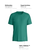 Men - Shirt short sleeve made of Lyocell in Green, Unicoloured, from the DSW Cooling series by CALIDA