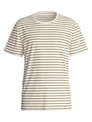 Herren - Kurzarm-Shirt aus Viskose in Beige, Gestreift aus Serie RMX Lounge Lecce von CALIDA
