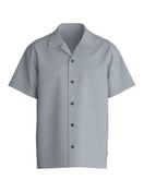 Men - Short shirt with button facing made of 100% Cotton in Grey, Unicoloured, from the RMX Sleep Journey series by CALIDA