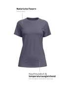 Femme - T-shirt à manches courtes en Modal de couleur Gris, Unicolore, de la série Natural Skin de CALIDA