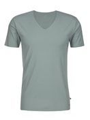 Kurzarm-Shirt, V-Neck slate grey