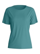 Women - Shirt short sleeve made of 100% Cotton in Turquoise, Unicoloured, from the Favourites Beach series by CALIDA