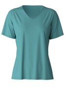 T-shirt with V-neck bristol blue