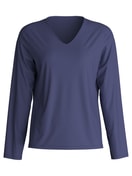 Damen - Langarm-Shirt aus 100% Baumwolle in Blau, Einfarbig aus Serie Favourites Universe von CALIDA