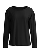 Damen - Langarm-Shirt aus TENCEL™ Modal aus Modal in Schwarz, Einfarbig aus Serie Feminine Lounge von CALIDA