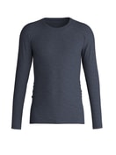 Herren - Langarm-Shirt aus Wolle und Seide aus Wolle in Blau, Einfarbig aus Serie Wool & Silk von CALIDA