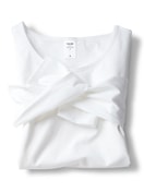 Donna - Shirt a manica lunga in Cotone di colore Bianco, Tinta unita, della serie Natural Comfort di CALIDA
