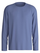 Herren - Langarm-Shirt aus 100% Baumwolle in Blau, Einfarbig aus Serie Remix Basic Sleep von CALIDA