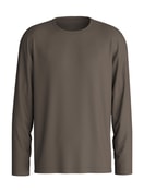 Herren - Langarm-Shirt aus 100% Baumwolle in Braun, Einfarbig aus Serie RMX Sleep Weekend von CALIDA