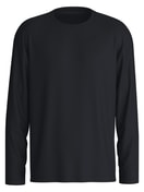 Herren - Langarm-Shirt aus 100% Baumwolle in Schwarz, Einfarbig aus Serie RMX Sleep Leisure von CALIDA