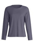 Damen - Langarm-Shirt aus 100% Baumwolle in Blau, Einfarbig aus Serie Favourites Arts von CALIDA