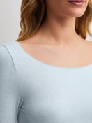 Women model is wearing  made of Modal in Blue, Unicoloured from the Second Skin series by CALIDA, Detail