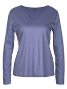 Langarm-Shirt, V-Neck twilight purple