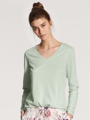 Langarm-Shirt, V-Neck