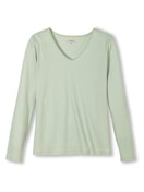 Langarm-Shirt, V-Neck pale aqua