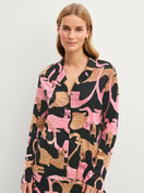Women model is wearing  made of Modal in Black, Motif from the Sleep Over M&M series by CALIDA, Front view