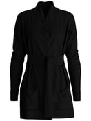 Damen - Strickjacke aus Merinowolle aus Wolle in Schwarz, Einfarbig aus Serie The Cosy Collection von CALIDA