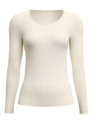 Donna - Maglia a maniche lunghe in lana e seta in Lana di colore Beige, Tinta unita, della serie True Confidence di CALIDA