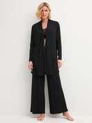 Women model is wearing Kimono made from TENCEL™ Modal made of Modal in Black, Unicoloured from the Feminine Lounge series by CALIDA, Outfit
