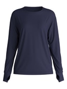 Women - Shirt long-sleeve made of Lyocell in Blue, Unicoloured, from the DSW Warming series by CALIDA