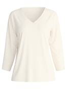 Damen - Shirt mit 3/4-Arm aus 100% Baumwolle in Beige, Einfarbig aus Serie Favourites Botanic von CALIDA