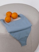 Le mannequin Femme porte le/la Body en Coton de couleur Bleu, Unicolore, de la série Natural Comfort de CALIDA, Image supplémentaire