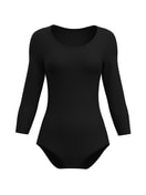 Women - Bodysuit made of Cotton in Black, Unicoloured, from the Natural Comfort series by CALIDA