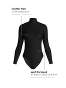 Women - Shapewear longsleeve Body made of Polyamide in Black, Unicoloured, from the Seamless Shape series by CALIDA