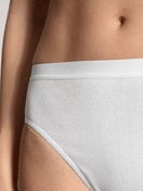 Women model is wearing  made of 100% Cotton in White, Unicoloured from the Light Duo series by CALIDA, Detail