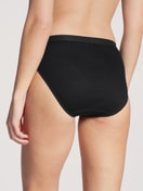 Women model is wearing  made of 100% Cotton in Black, Unicoloured from the Light Duo series by CALIDA, Back view