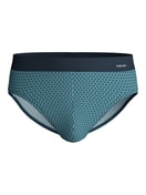 Herren - Slip mit Softgummibund aus Baumwolle in Blau, Gemustert aus Serie Cotton Code Design von CALIDA
