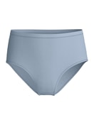 Damen - Slip, high waist aus Swiss+Cotton in Grau, Einfarbig aus Serie Natural Comfort von CALIDA