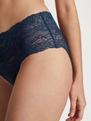 High-waisted briefs with lace waistband