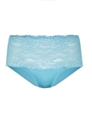 High-waisted briefs with lace waistband blue topaz