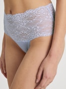 Slip taille haute avec bordures en dentelle