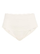 Slip mit Spitzenbund, high waist alabaster crème