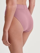 Femme - Culotte taille haute en Coton de couleur Rose, Unicolore, de la série Elastic de CALIDA, Signature