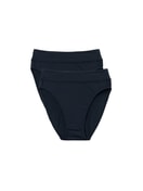Culotte à taille douce en double paquet, taille haute dark lapis blue