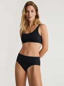 Women model is wearing  made of Modal in Black, Unicoloured from the Natural Skin Duo series by CALIDA, Outfit
