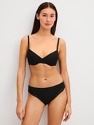 Women model is wearing Brief made of Modal in Black, Unicoloured from the Etude Ajours series by CALIDA, Outfit