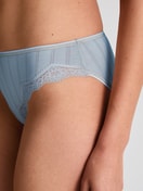 Women model is wearing Brief, regular cut made of Cotton in Blue, Lace from the Etude Toujours series by CALIDA, Detail